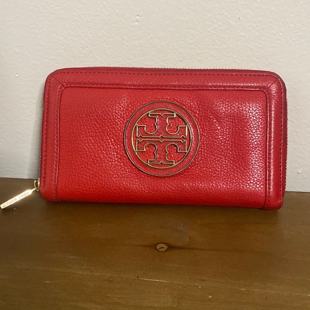 Tory Burch Red Continental Wallet
